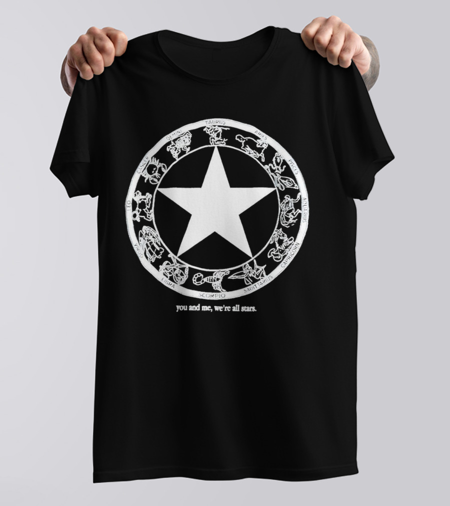 You And Me We're All Stars Zodiac Circle Iconic Star T-Shirt