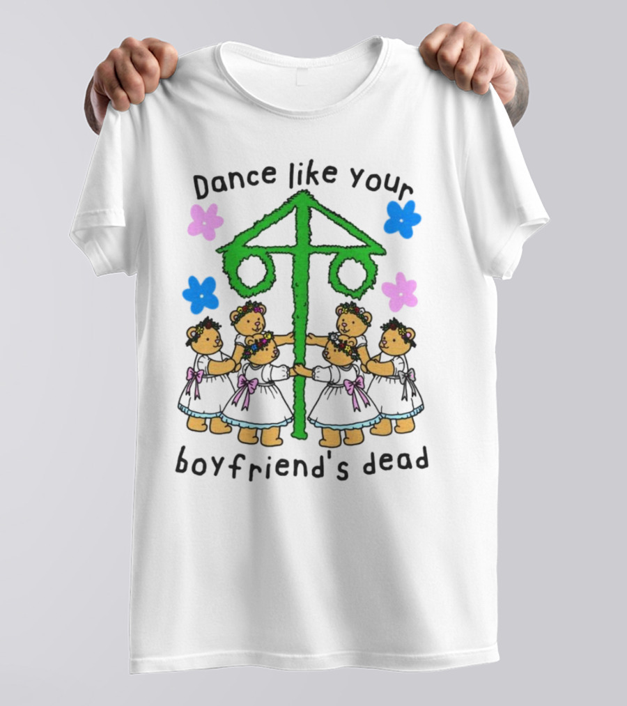 Bear Dance Like Your Boyfriend’s Dead Floral Circle T-Shirt