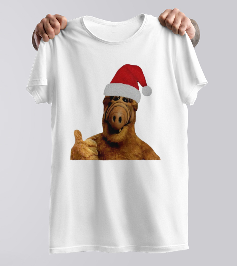 Alf Wearing Santa Hat Christmas Holiday T-Shirt