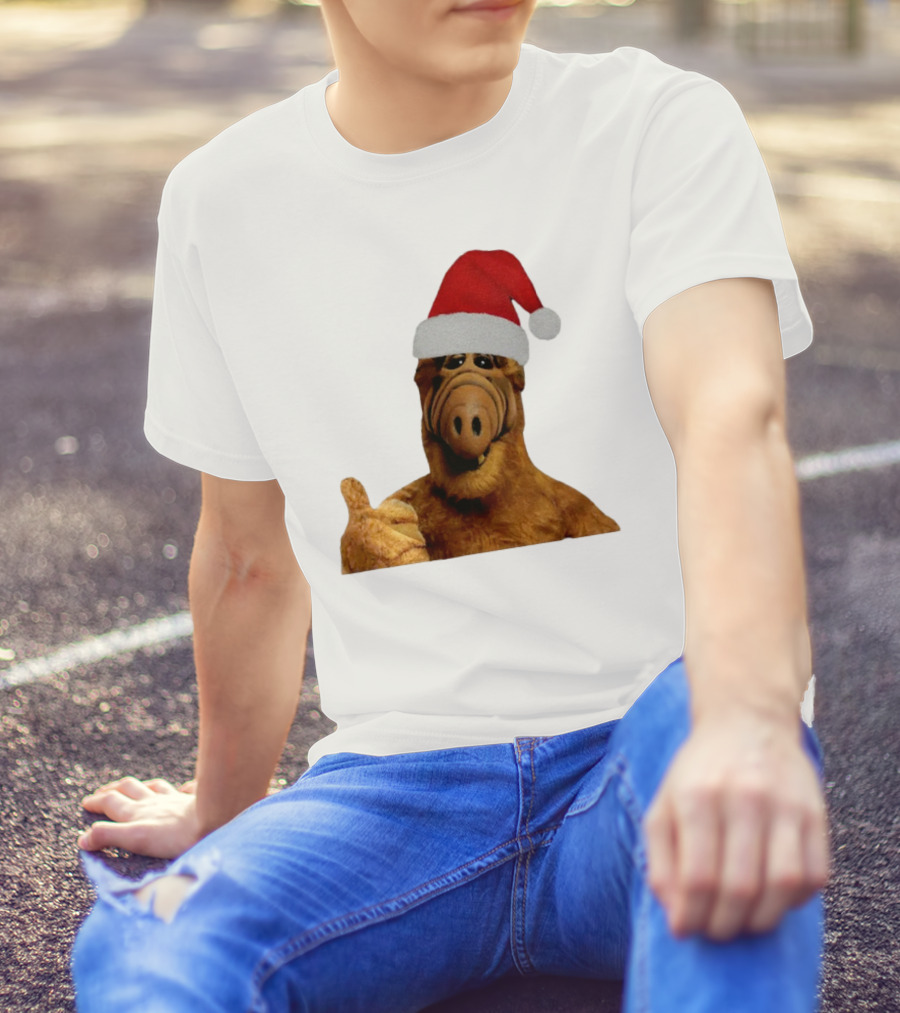 Alf Wearing Santa Hat Christmas Holiday T-Shirt