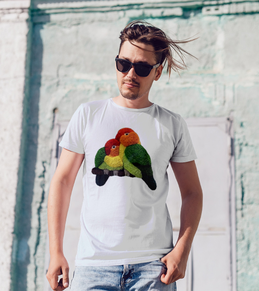 A Pair Of Lovely Parrots In Vibrant Cozy Colors T-Shirt