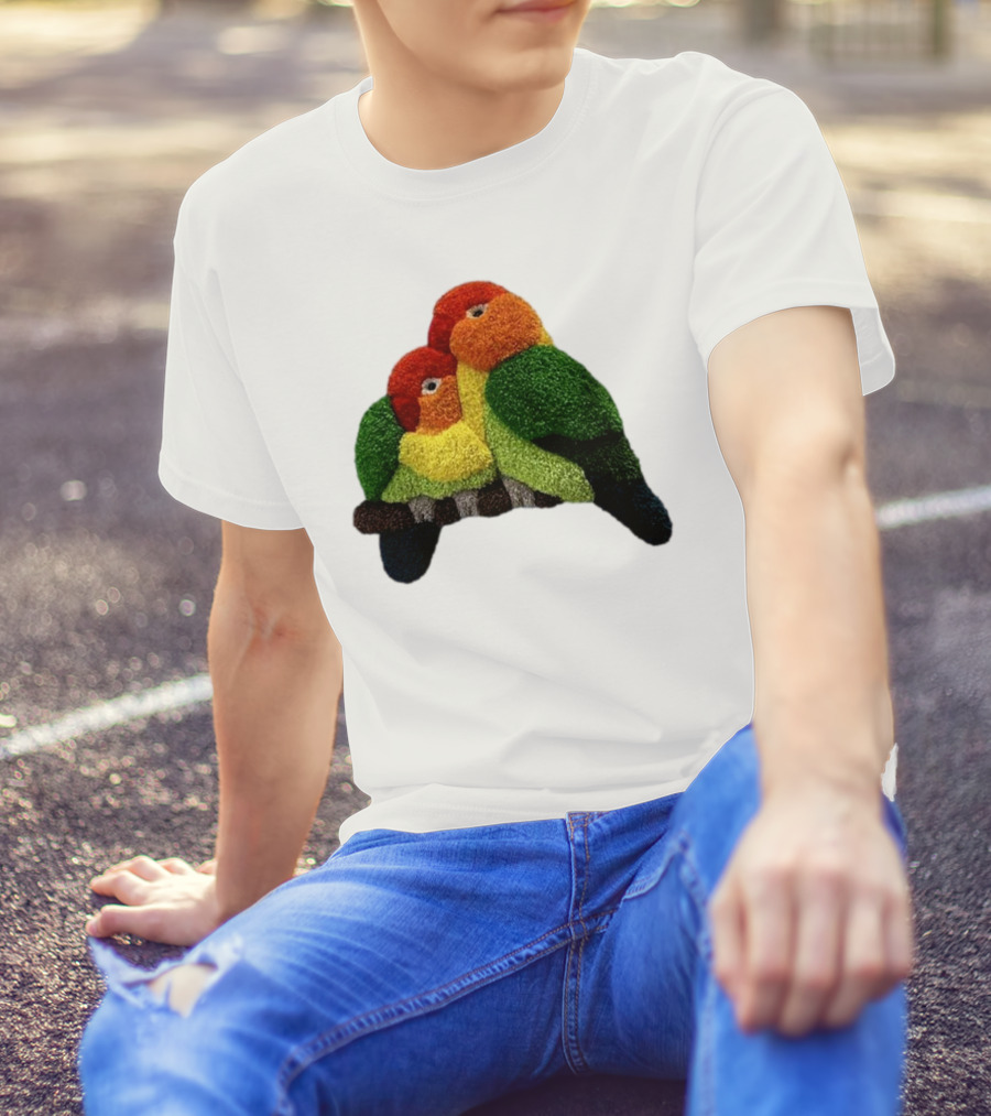 A Pair Of Lovely Parrots In Vibrant Cozy Colors T-Shirt
