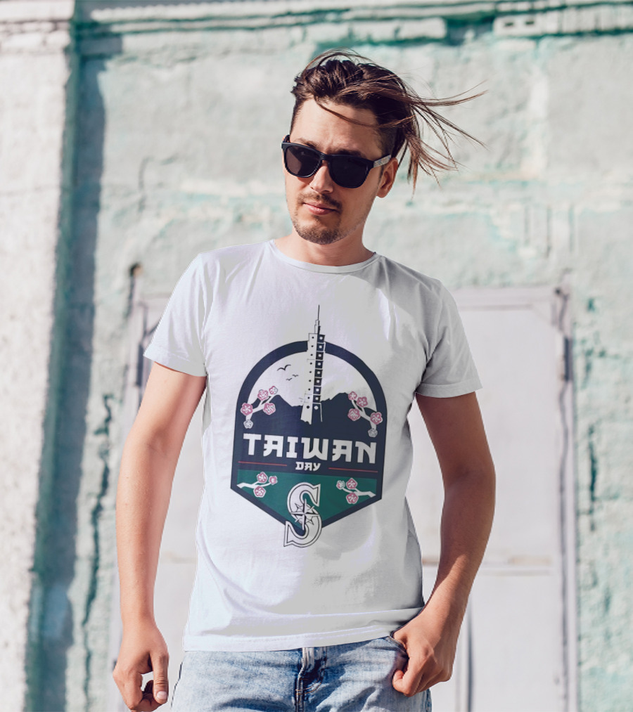 Taiwan Night Mariners Sakura Skyline T-Shirt