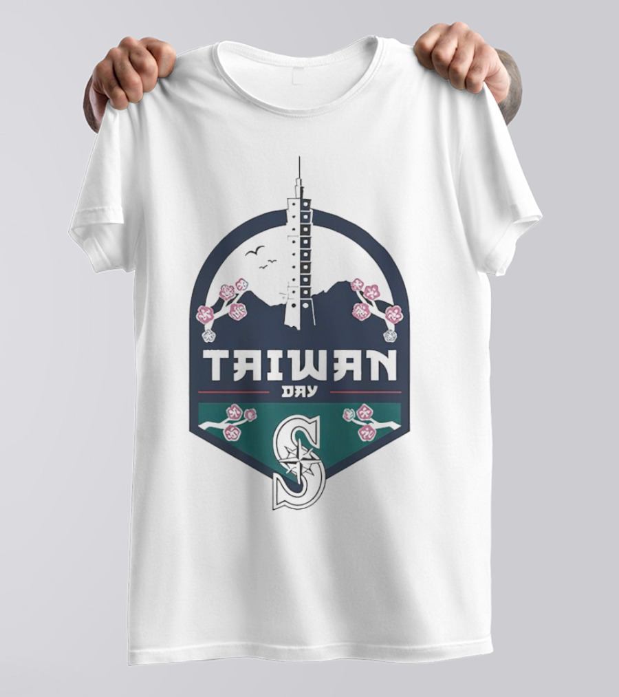Taiwan Night Mariners Sakura Skyline T-Shirt