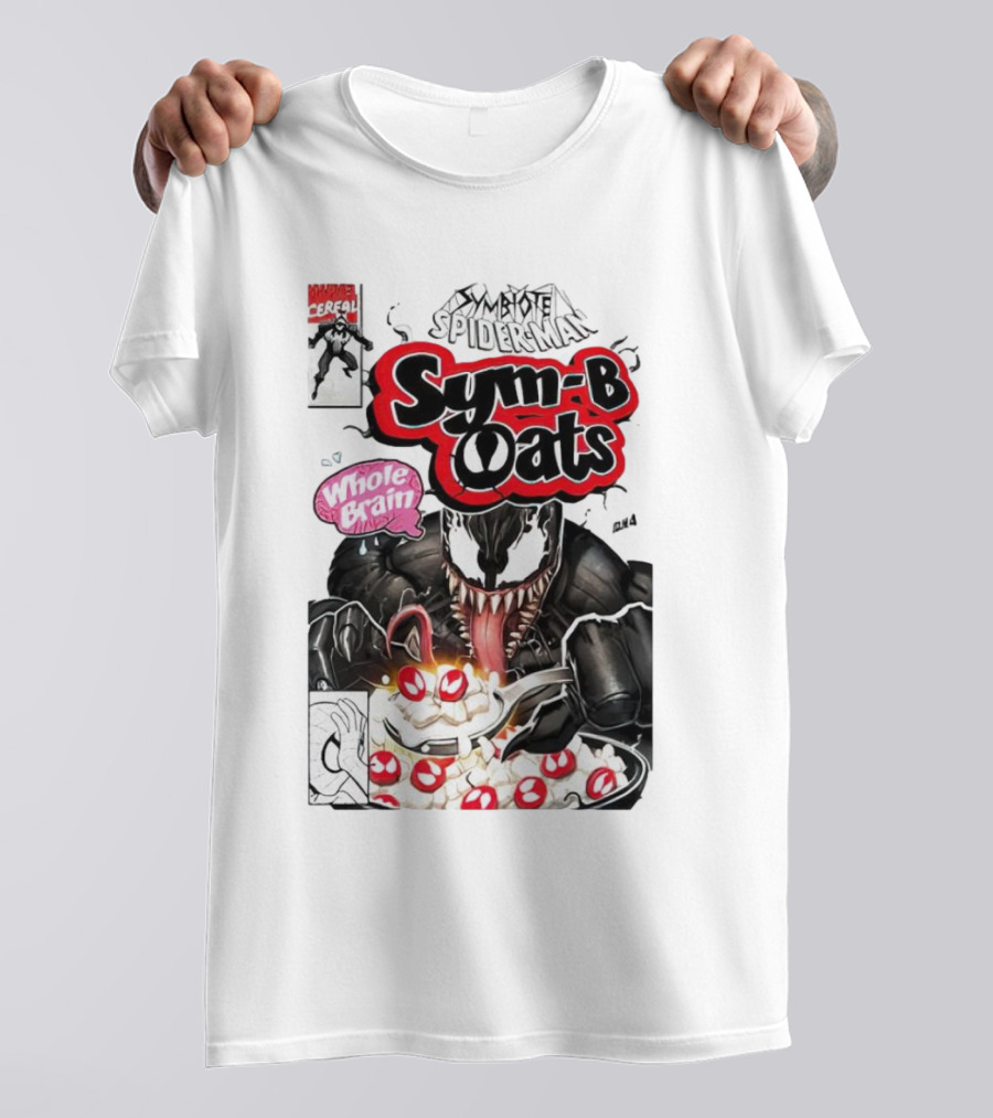 Venom Symbiote Spider-Man Sym-B Oats Whole Brain Breakfast Cereal T-Shirt