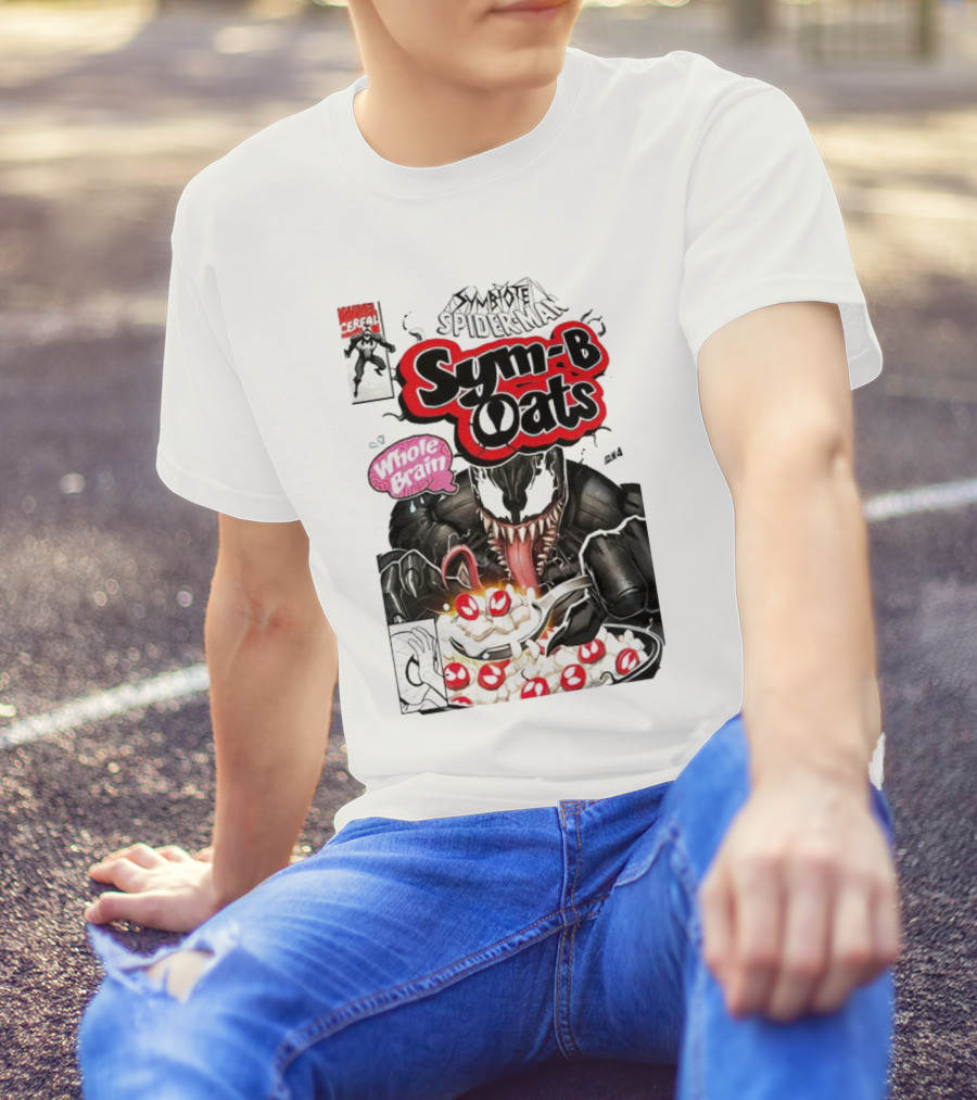 Venom Symbiote Spider-Man Sym-B Oats Whole Brain Breakfast Cereal T-Shirt
