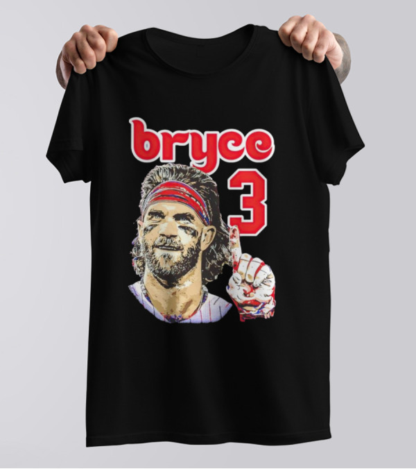 Bryce Harper 3 Finger Pose Fan T-Shirt