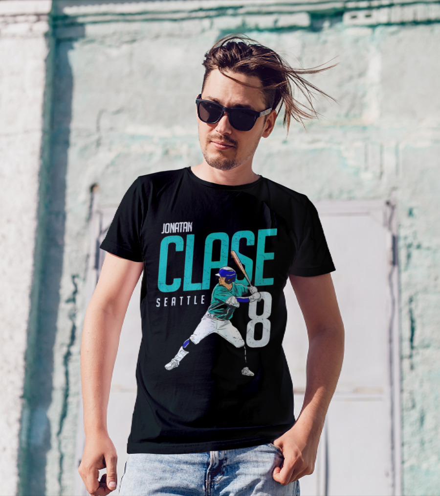 Jonatan Clase Seattle #8 MLBPA Player T-Shirt