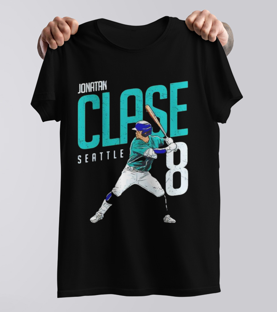 Jonatan Clase Seattle #8 MLBPA Player T-Shirt