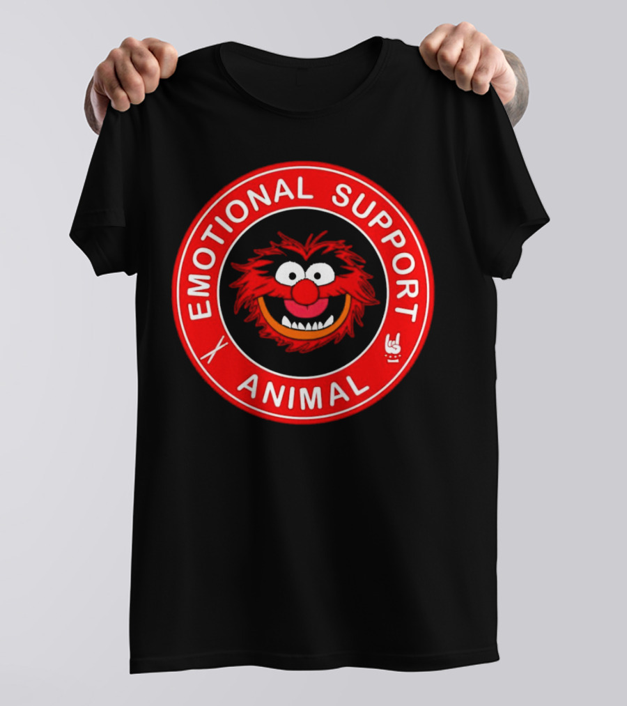 Emotional Support Animal Muppets Face Circle T-Shirt