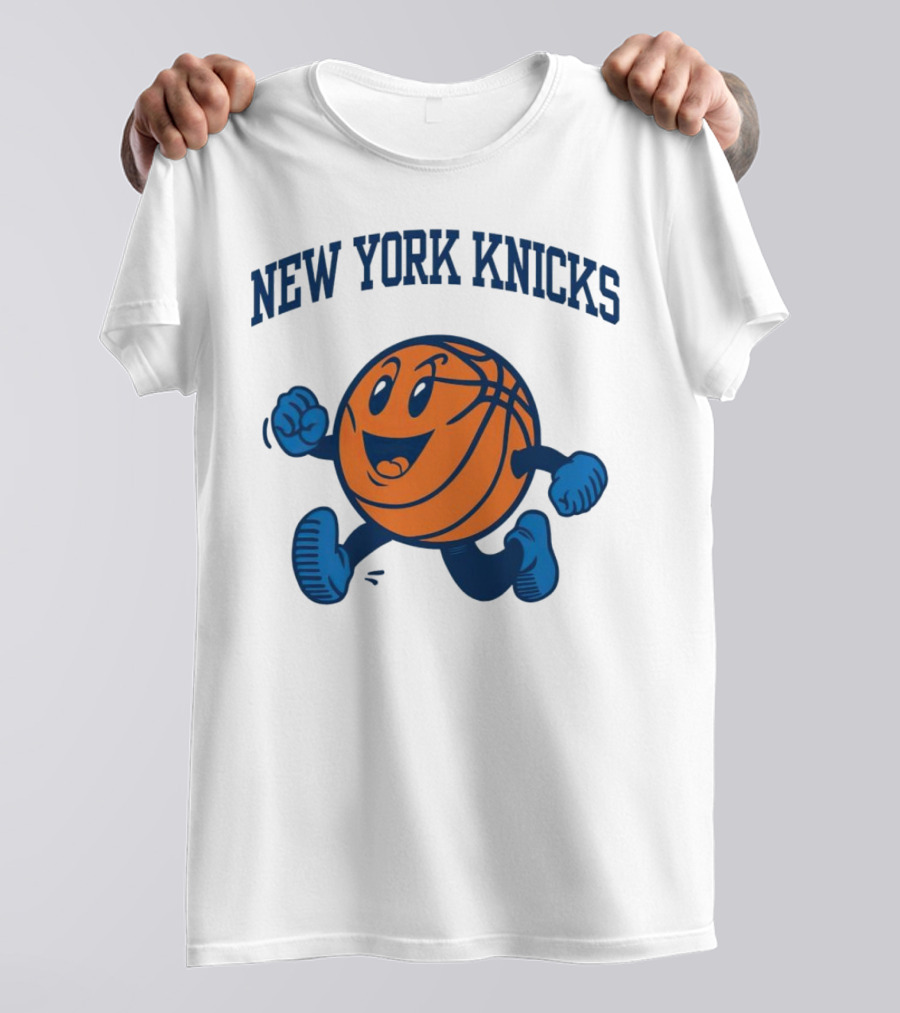 New York Knicks Running Basketball Character T-Shirt