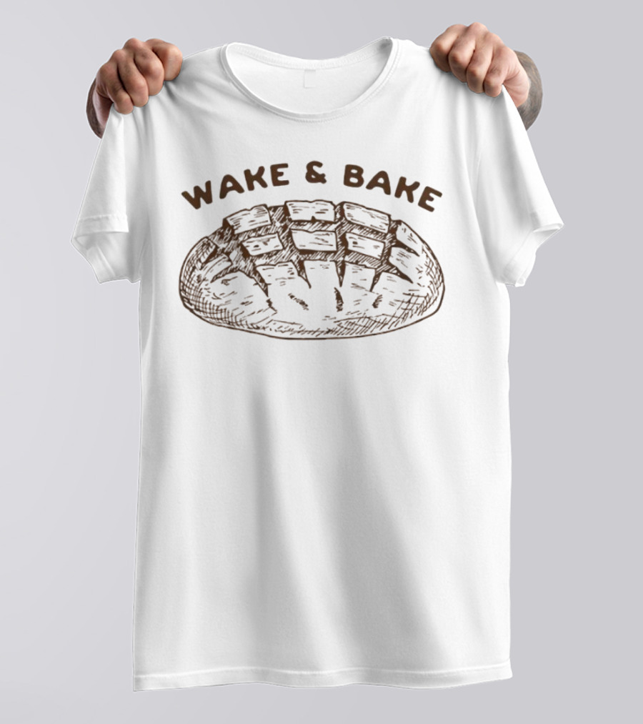 Wake And Bake Bread Loaf Sketch T-Shirt