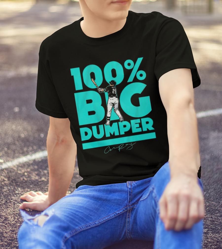 100% Big Dumper Player 29 Baseball Signature T-Shirt