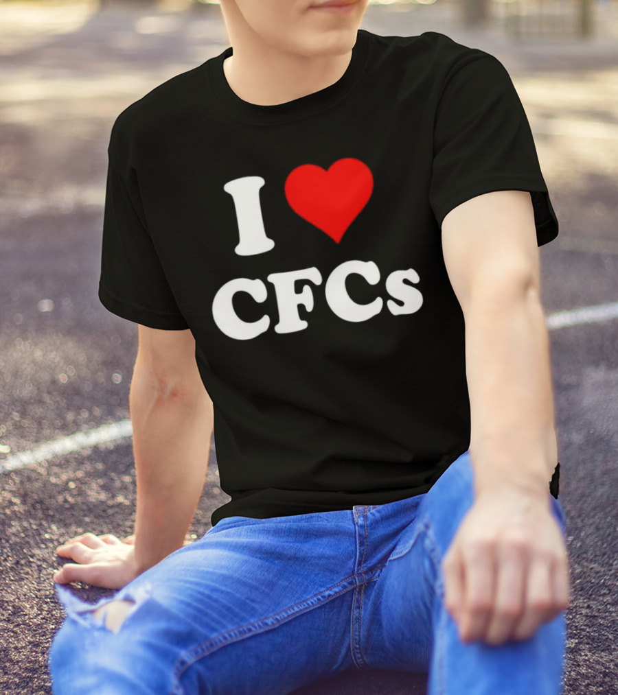 I Heart CFCs Retro-Style Bold Text And Red Heart T-Shirt