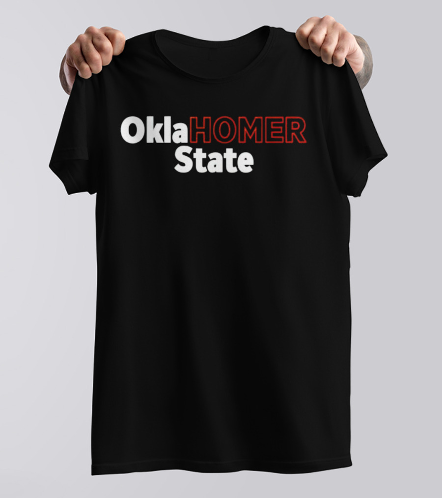 Okla HOMER State Playful Text T-Shirt