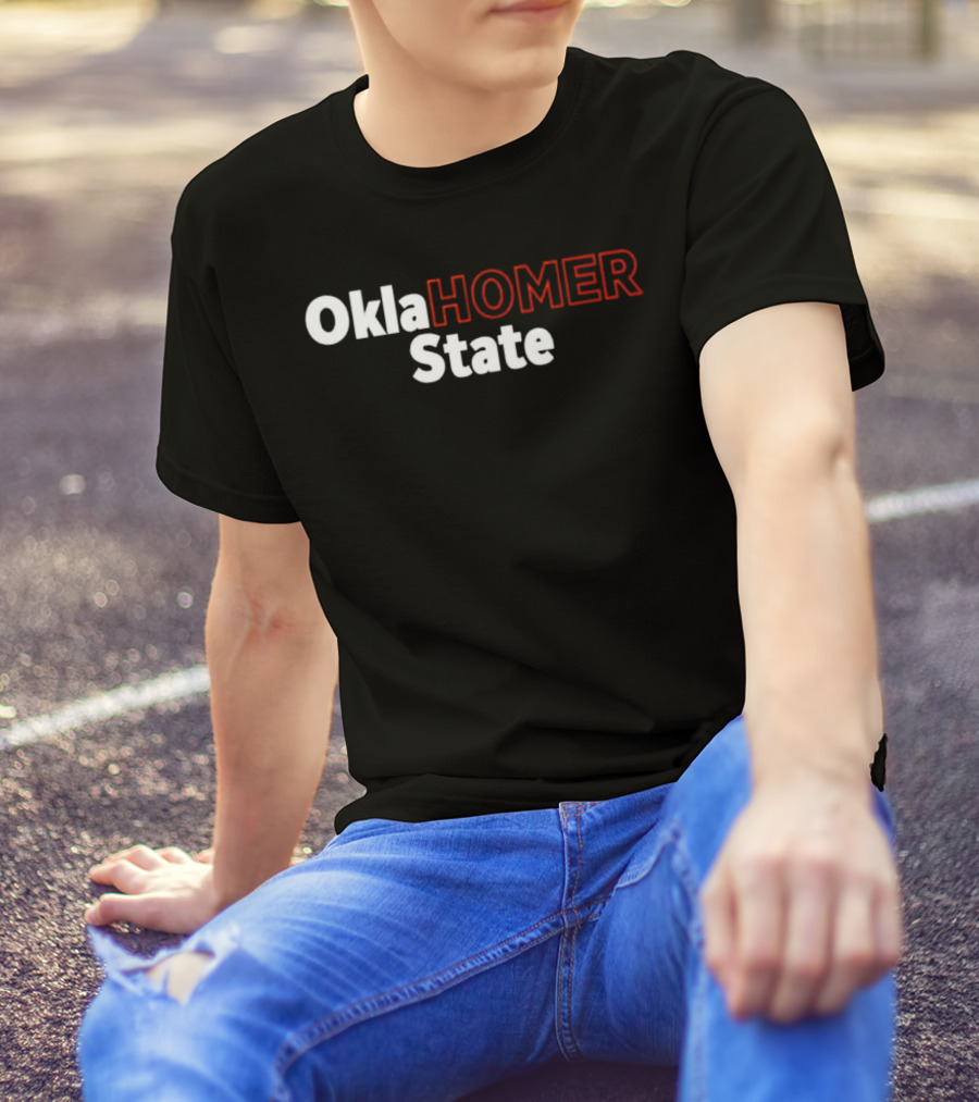 Okla HOMER State Playful Text T-Shirt