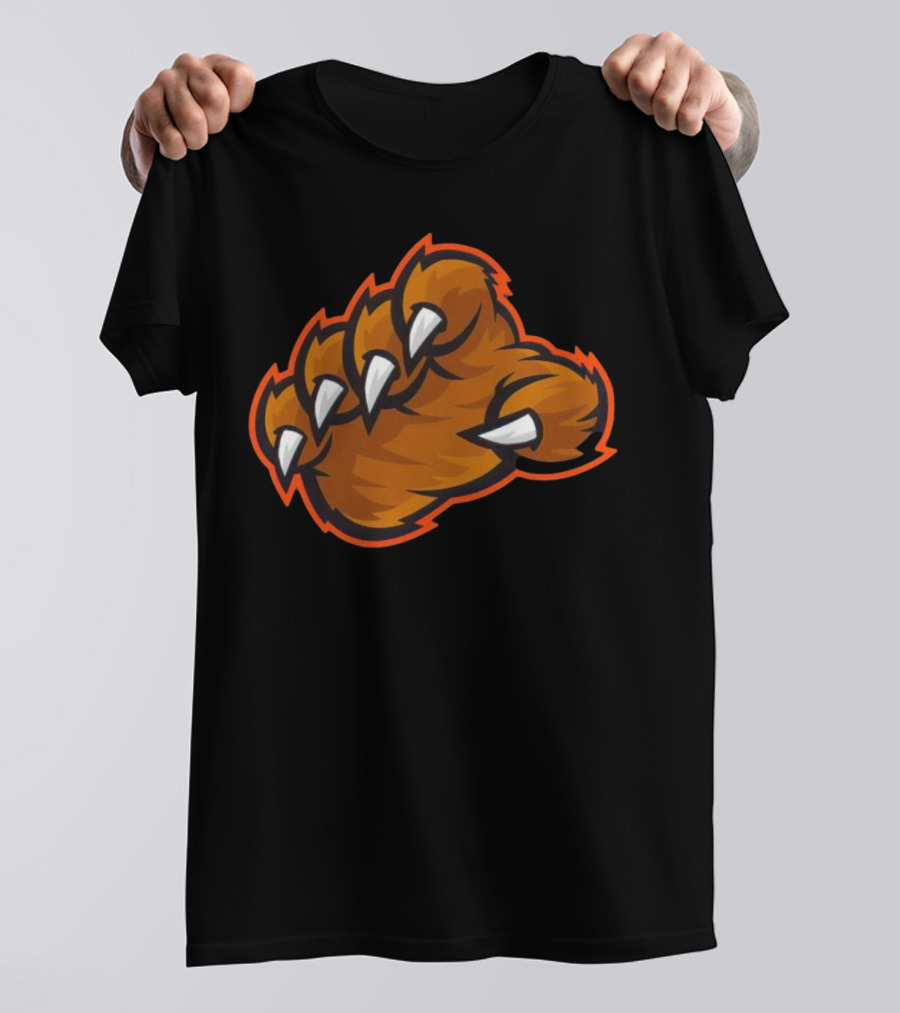 The Claw Bears Football Fierce Paw T-Shirt
