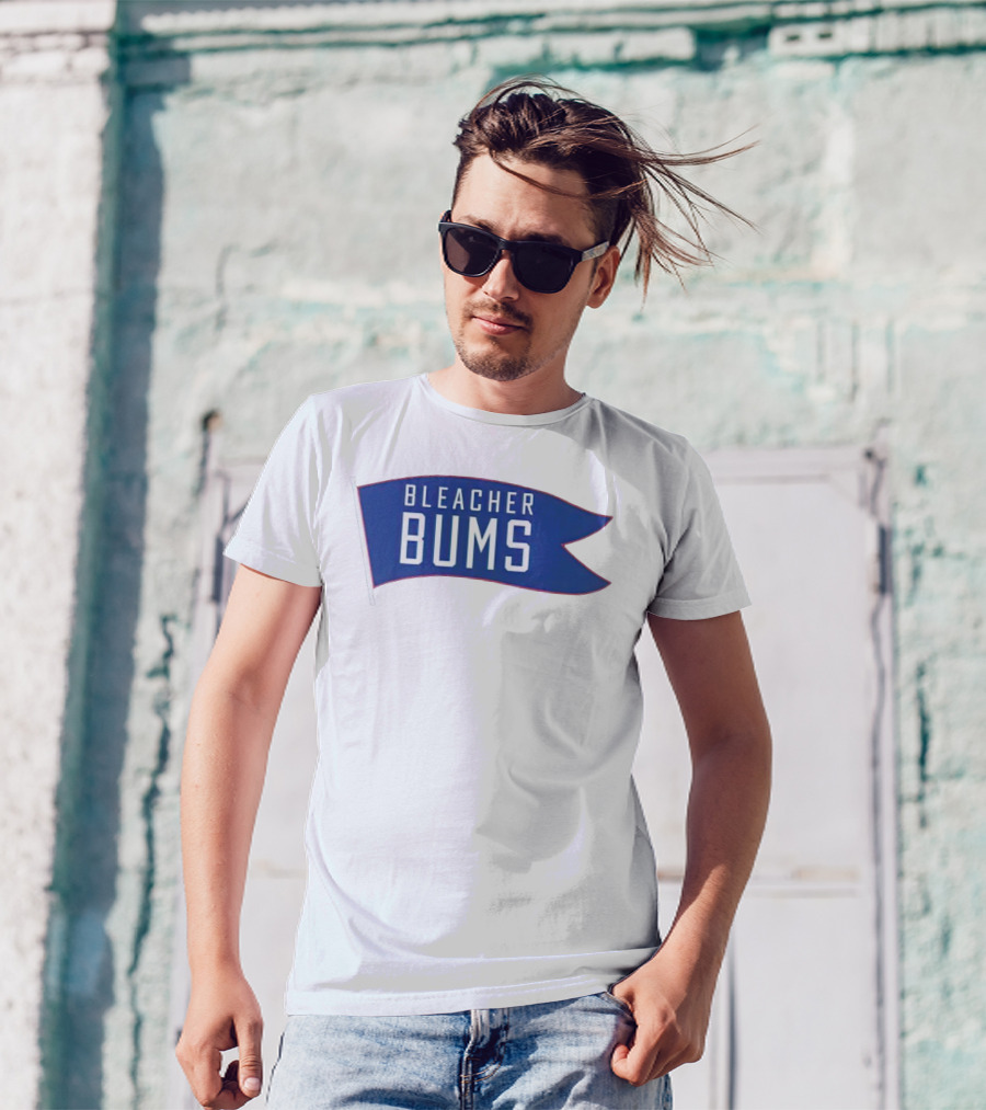 Bleacher Bums Blue Flag Banner T-Shirt
