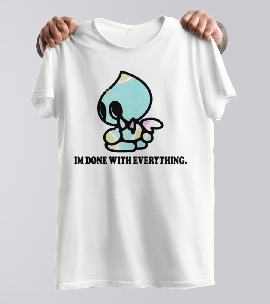 Chaos I'm Done With Everything Pastel Skull Character T-Shirt