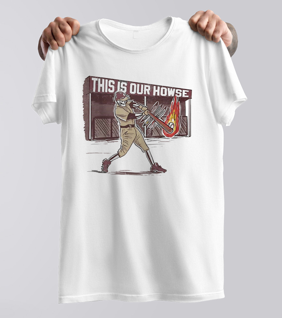 This Is Our Howse Baseball Flaming Bat Swing T-Shirt