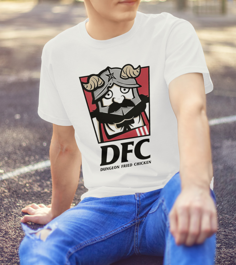 DFC Dungeon Fried Chicken Knight Helmet T-Shirt