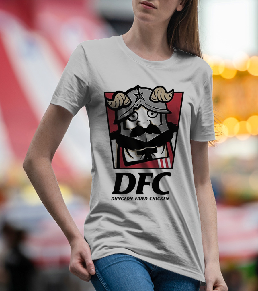 DFC Dungeon Fried Chicken Knight Helmet T-Shirt