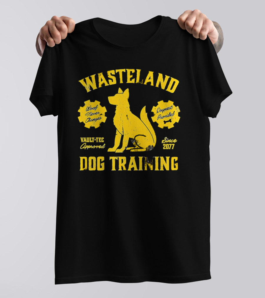 Wasteland Dog Training Woof Never Changes Dogmeat Provided Vault-Tec Approved Since 2077 T-Shirt