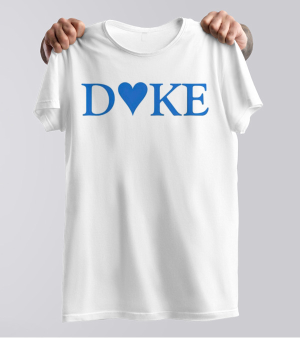 Duke Heart Blue Text T-Shirt