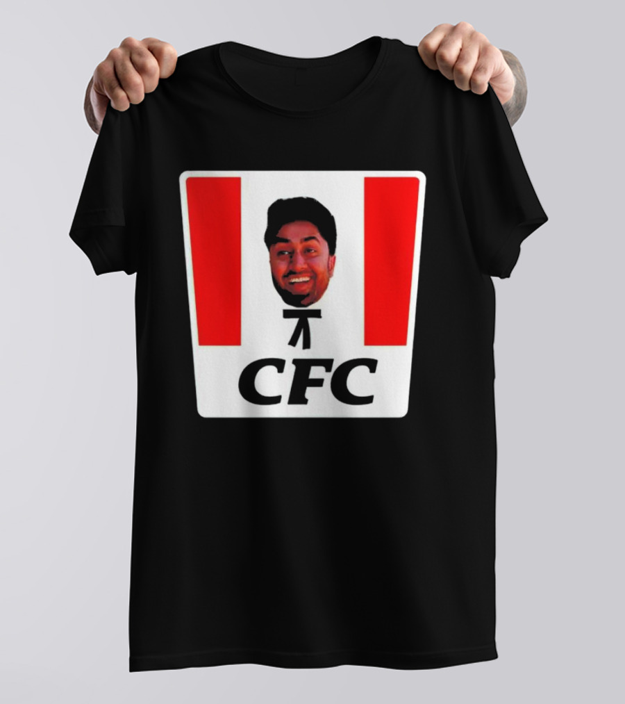 Mafs Collins CFC Parody Fried Chicken Face T-Shirt