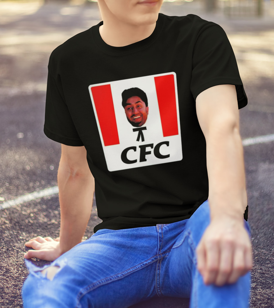 Mafs Collins CFC Parody Fried Chicken Face T-Shirt