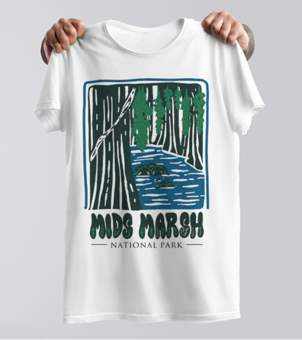 Mids Marsh National Park Forest River Scene T-Shirt