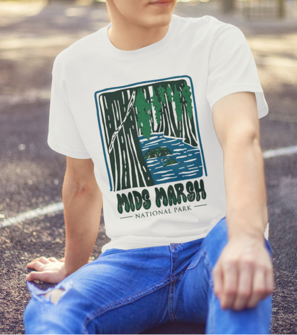 Mids Marsh National Park Forest River Scene T-Shirt