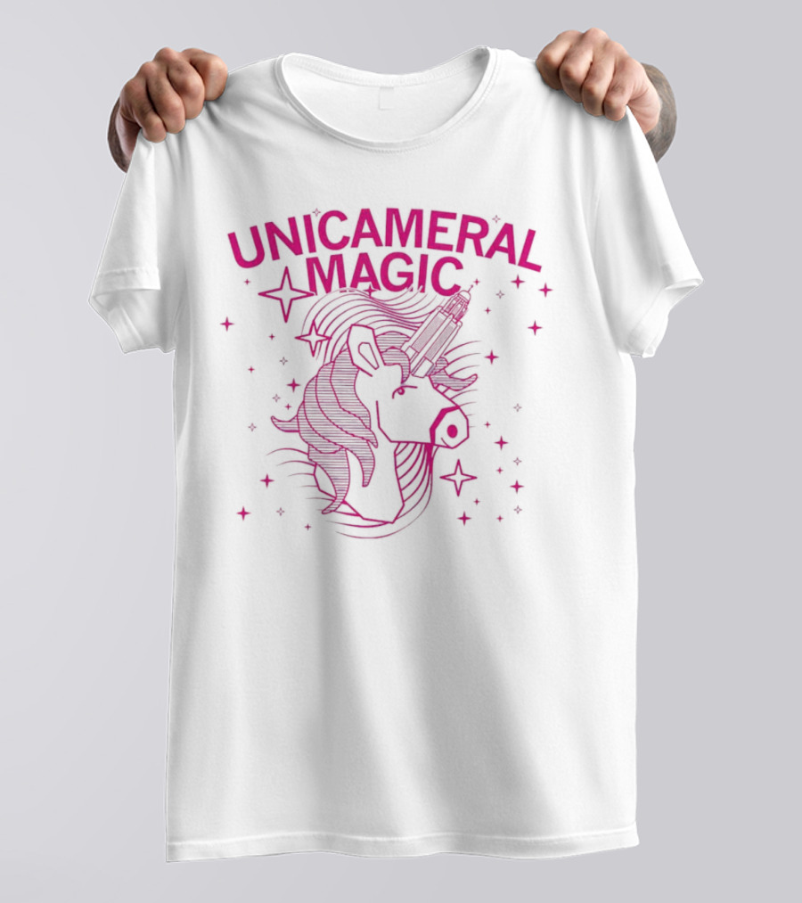 Unicameral Magic Neon Unicorn Capitol Stars T-Shirt
