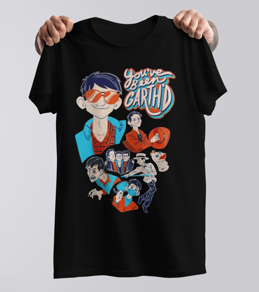 You've Been Garthd Cartoon Style Character Montage T-Shirt
