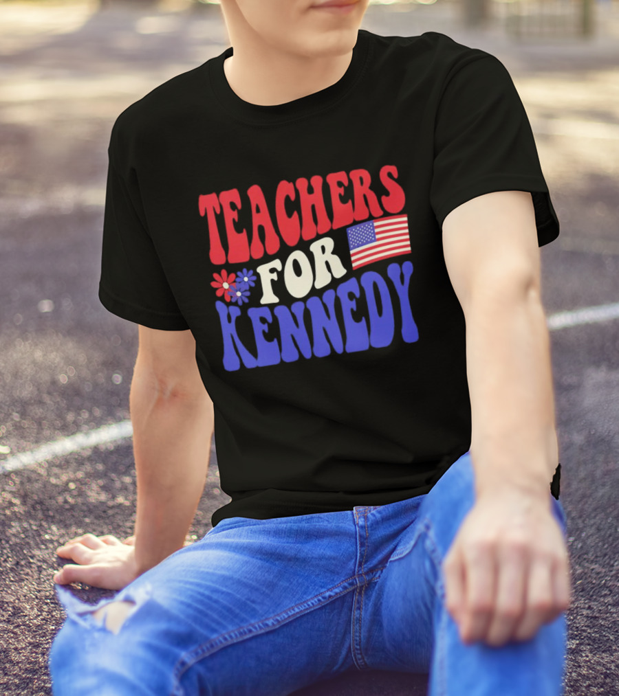 Teachers For Kennedy American Flag T-Shirt