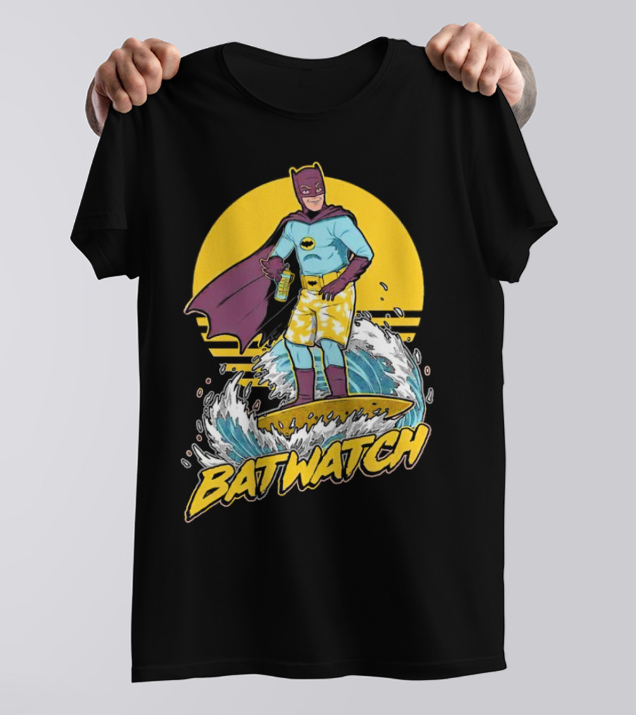 Batwatch Batman Surfing Bat Beach Summer T-Shirt