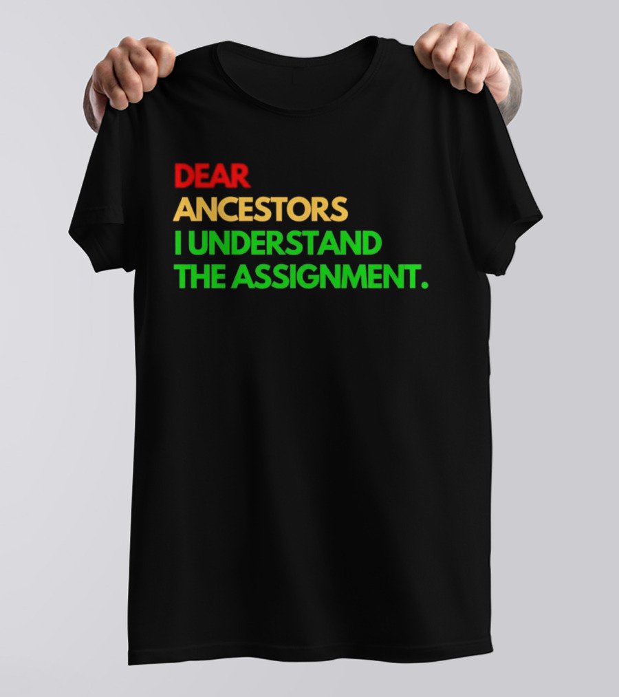 Dear Ancestors I Understand The Assignment T-Shirt