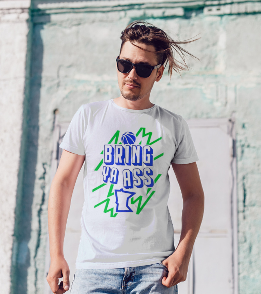 Bring Ya Ass Minnesota Basketball Neon T-Shirt