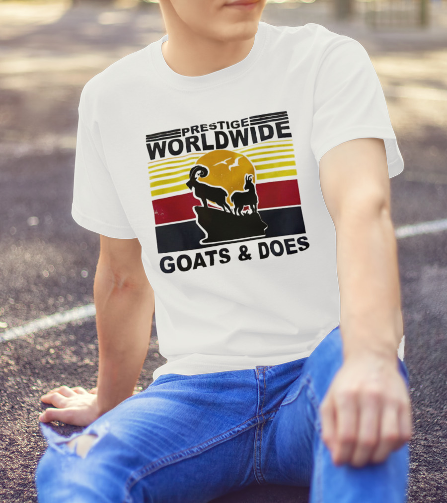 Prestige Worldwide Goats And Does Vintage Sunset T-Shirt