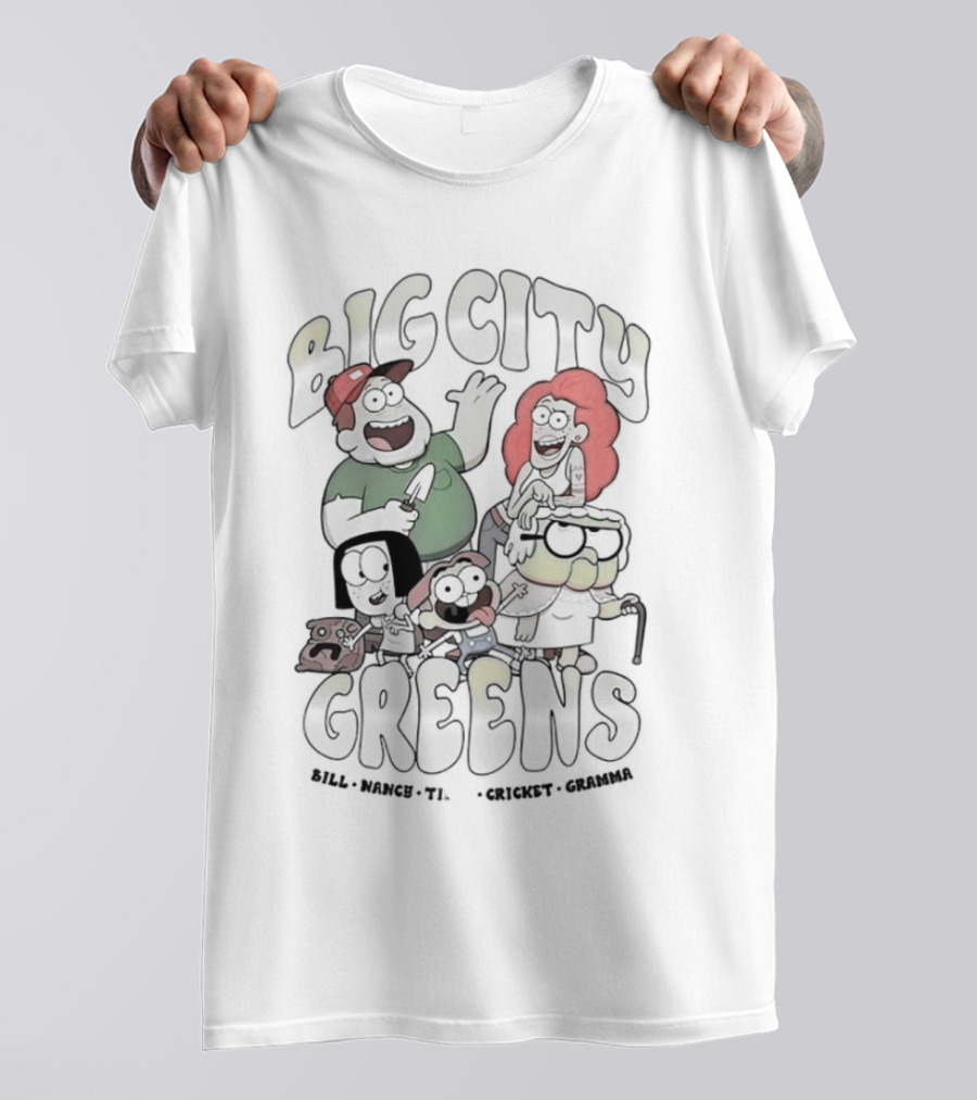 Big City Greens Bill Nancy Tilly Cricket Gramma Characters T-Shirt