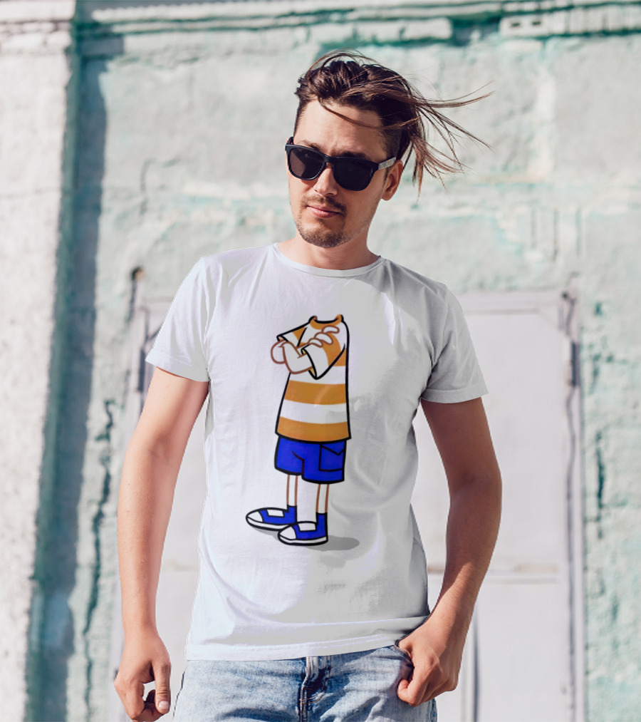Phineas Ferb Cartoon Style Stun Body Outfit Blue Shorts T-Shirt