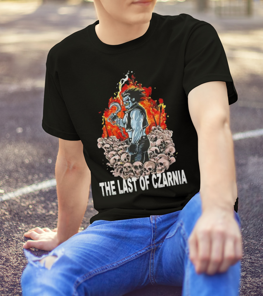 The Last Of Czarnia Lobo Standing Amidst Skulls And Flames T-Shirt