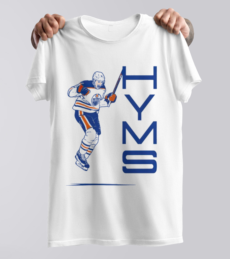 Zach Hyman Edmonton Oilers HYMS Hockey Player T-Shirt