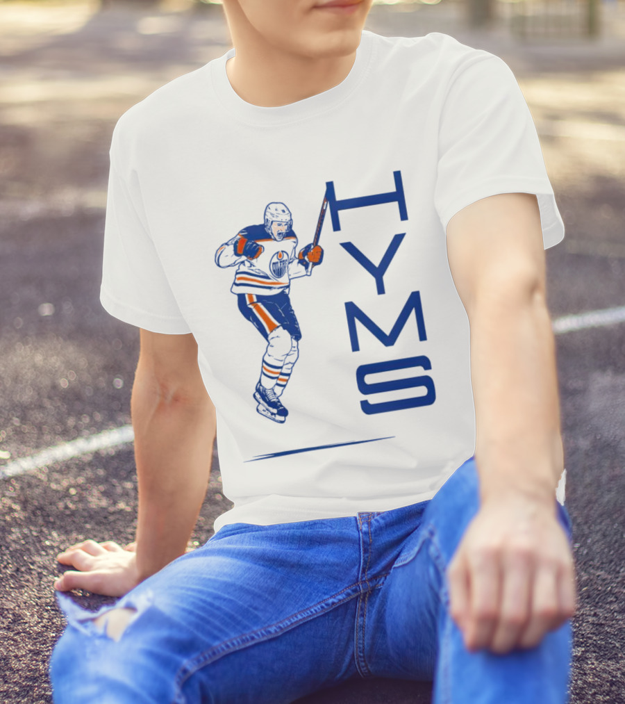 Zach Hyman Edmonton Oilers HYMS Hockey Player T-Shirt