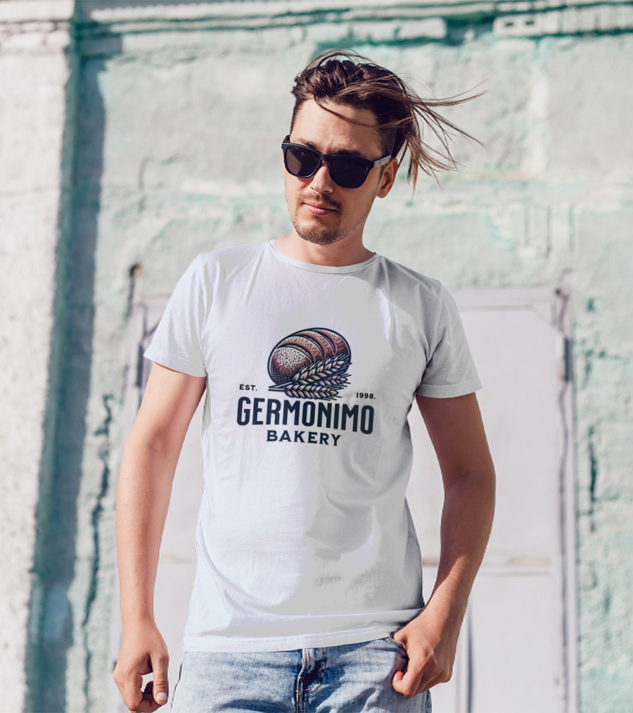 GERMONIMO BAKERY EST. 1998 VINTAGE STYLE BREAD AND WHEAT T-Shirt