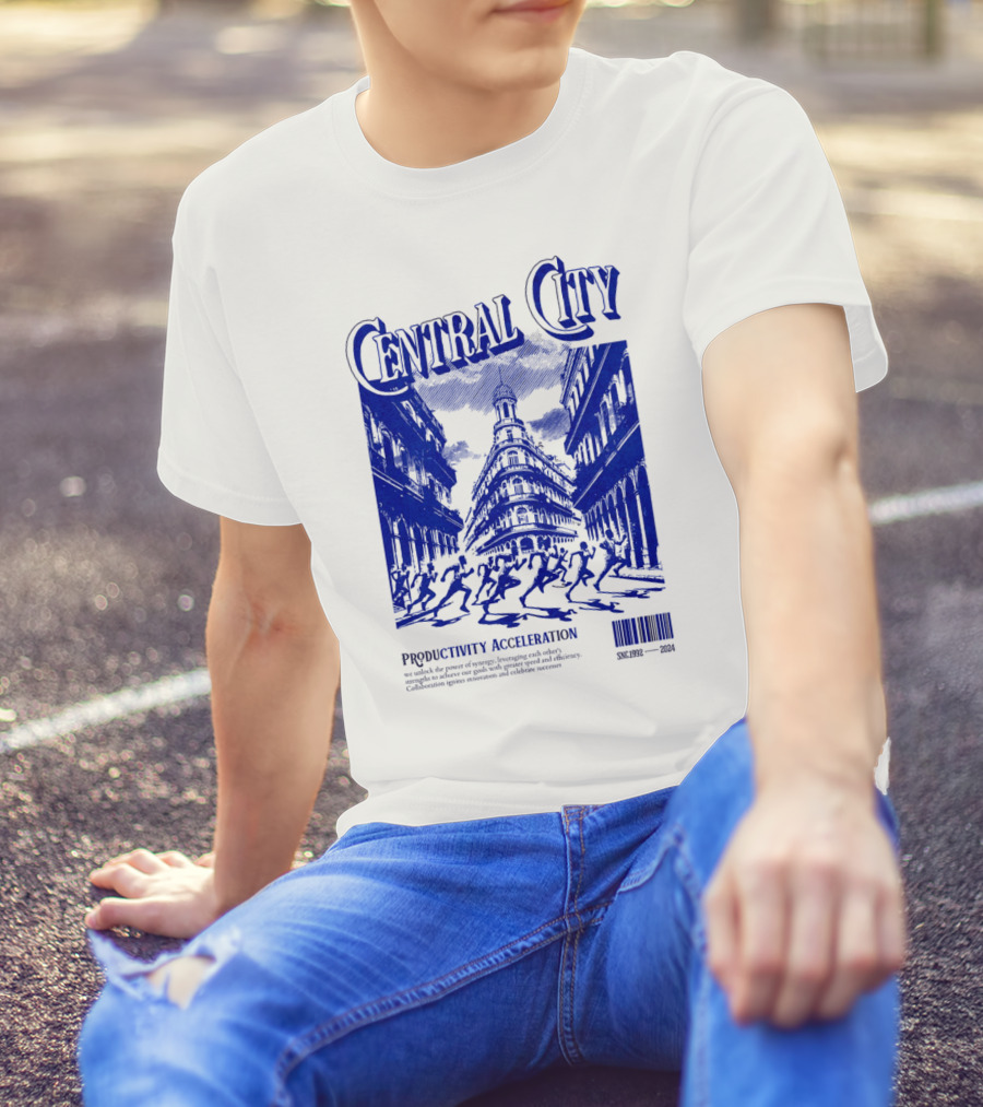CENTRAL CITY PRODUCTIVITY ACCELERATION CROWDED STREETSCAPE T-Shirt