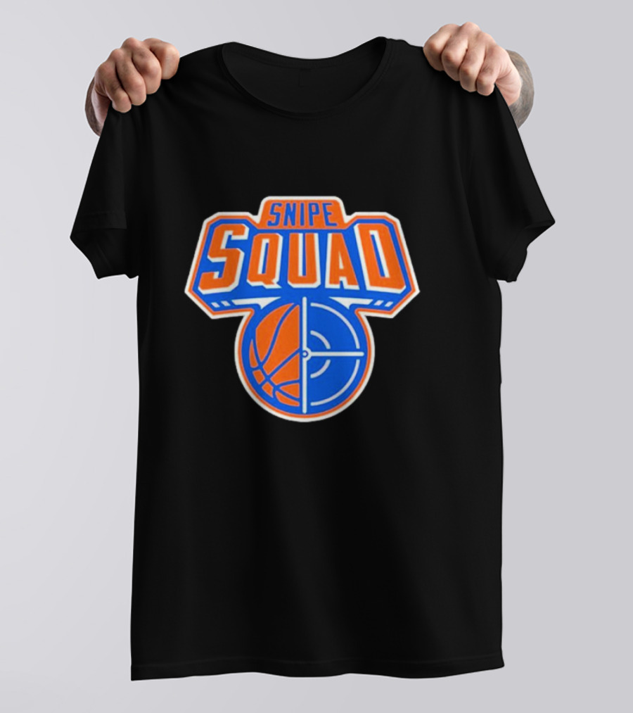 Snipe Squad Basketball Logo With Oklahoma City Thunder Colors T-Shirt