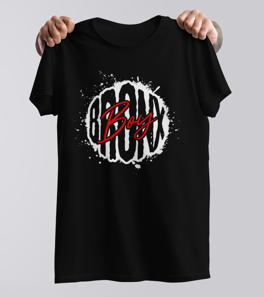 Bronx Boy Bold Graffiti Typography T-Shirt
