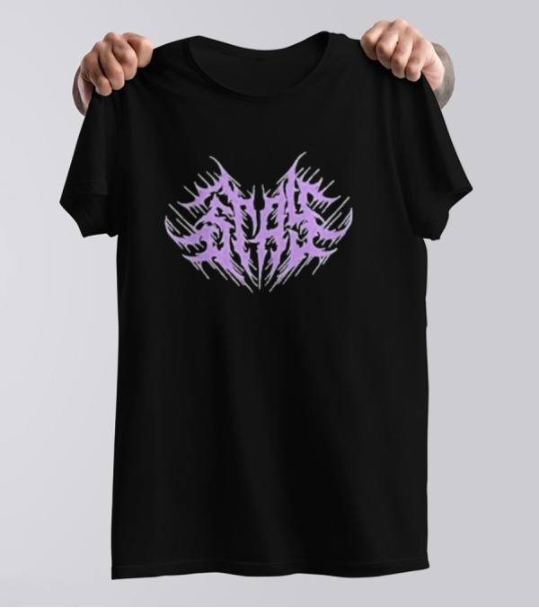 Stay Love Text Purple Abstract T-Shirt