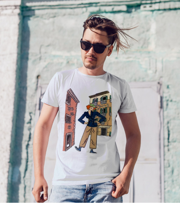 Dick Carroll X Roy Roger’s Positano Chic Casual Stroll T-Shirt
